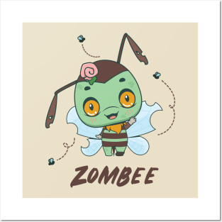 Zombee pun design Posters and Art